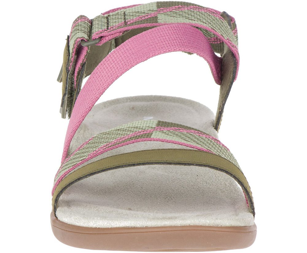 Merrell Sandals Olive - District Mendi Backstrap - Womens 01DPQXHOM